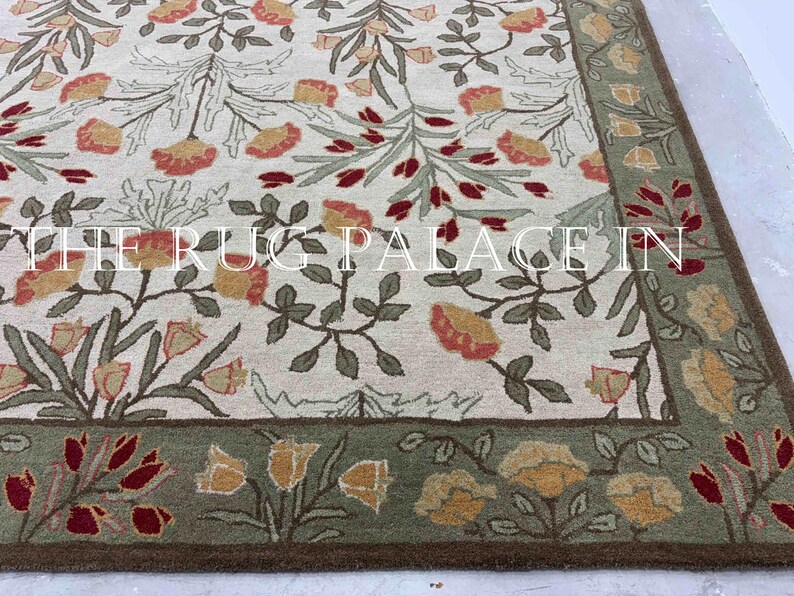 Adeline Rug Handmade Wool Area Rug, Traditional Oriental Style Adeline Multi Colour ...
