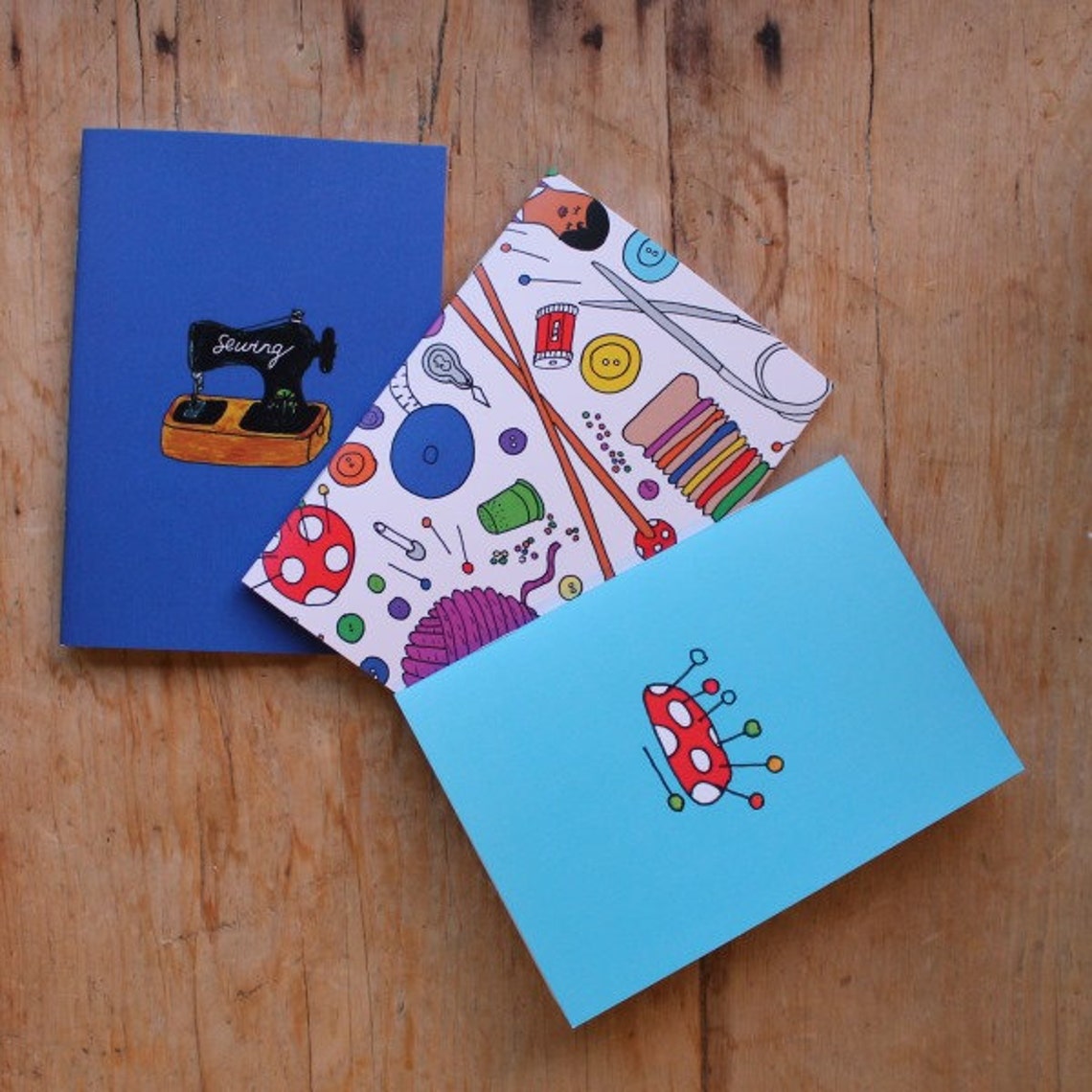 Sewing Note Book Set Set of 3 Notebook 36 Plain Pages Etsy UK