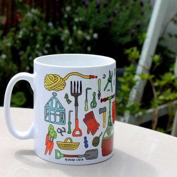 Tasse de Jardinage - Cadeau Jardiniers Tasse Pour Des Hommes Grand-Père Boîte Assortie Outils Cru