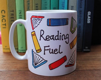 Reading Fuel - Stoneware Mug -  Reading Mug - Bookish Gift - Gift For Readers - Stoneware - Laura Lee