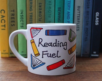 Reading Fuel - Stoneware Mug -  Reading Mug - Bookish Gift - Gift For Readers - Stoneware - Laura Lee