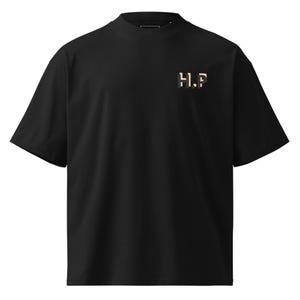 Unisex organic oversized high neck t-shirt