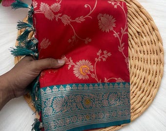 Soft Silk Banarasi Saree: Zari Weaving, South Indian Bridal Wear