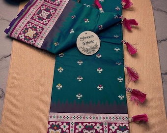 Banarasi Silk Saree: Gold Zari Meenakari Pallu, Soft Silk