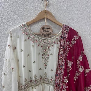 Indian Wedding Anarkali Suit Designer Embroidery Work Long Gown,Fancy Punjabi Suits ,Pakistani Bridesmaid Outfit Wedding Wear Indian Dress