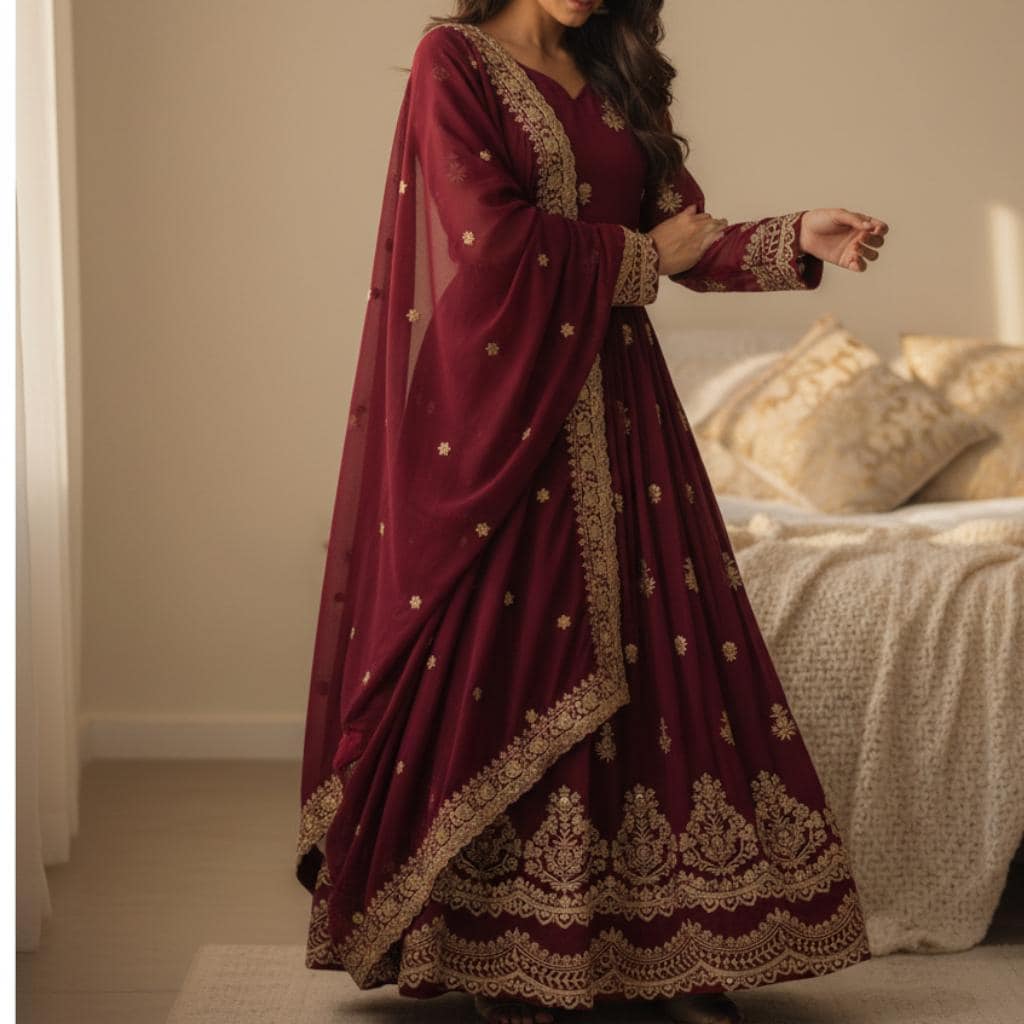 Indiano Bollywood Pakistan Sari da Sposa Camicetta Nuovo Design