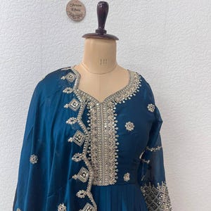 Stylish Ready To Wear Gown For Women With Embroidery Sequence Work, Wedding Gown For Women, Anarkali Gown ,Indian Women Ethnic Outfits