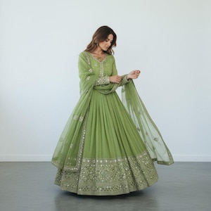 green kathak dress Yellow collection:weddingshop