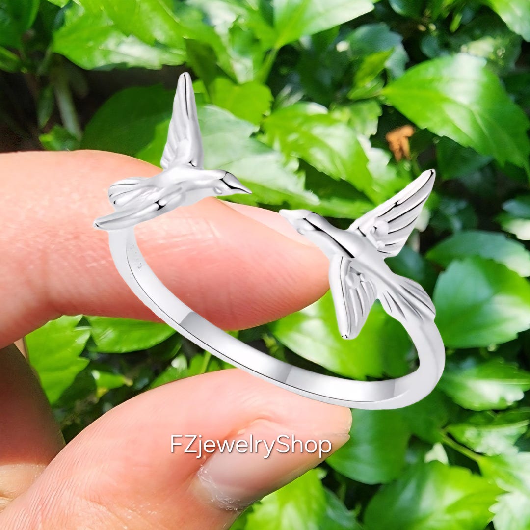 925 Sterling Silver Flying Birds Design Ring for Women Adjustable Ring ...