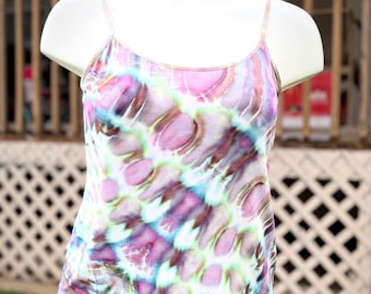 Leaning Eiffel Tower Festival Tie Dye Tank Top/ Shirt (2XL)