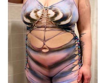 Rollin’ Gypsy Lotus Festival Braided Romper (L/XL)