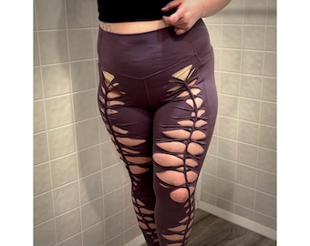 Amethyst Deceiver Festival braided leggings (L)