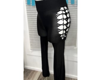 Gothic Queen Festival Braided Flare Leggings (S)