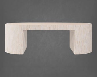 Chiseled Bone Inlay Coffee Table