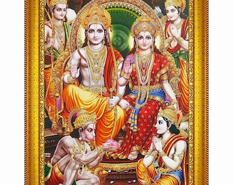 Lord Shree RAM Framed Picture Frames Pooja room Wall Photo Frames (14&quot;x10&quot;)