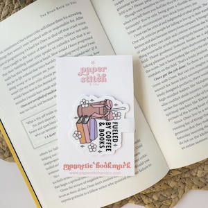 Magnetic Bookmark | Handmade Bookmarks for Readers | Strong Thin Magnets | Fun & Playful Page Markers | Book Lover Gift – Coffee Bookmark