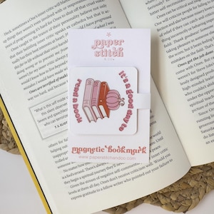 Magnetic Bookmark | Handmade Bookmarks for Readers | Strong Thin Magnets | Fun & Playful Page Markers | Book Lover Gift – Fall Bookmark