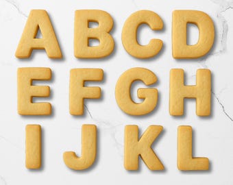 Alphabet Cookie Cutter STL A–Z Butter Cookies Baking | Digital Download