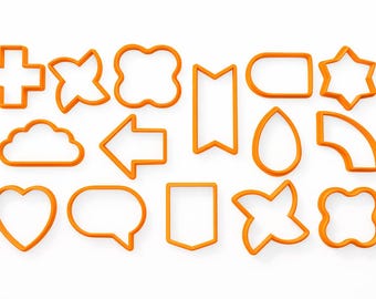 15 Cookie Cutter STL Bundle | Geometric & Fun Shapes | 3D Print Cookie Cutters | Digital Download