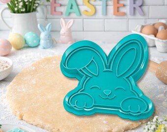 STL Easter Bunny Cookie Cutter and Stamp |  Digital Download