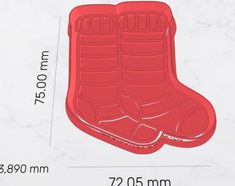 Weihnachtssocken Cookie Cutter STL – Festliche Kekse | Digitaler Download