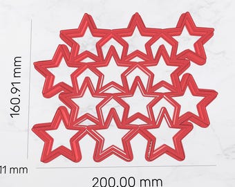 Mehrere Sterne Ausstechform STL | 3D Druck STL Datei 1 Digitaler Download