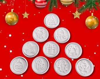 Weihnachtsplätzchen Stempel STL Set - 10 kinderfreundliche Feiertagsentwürfe | Digitaler Download