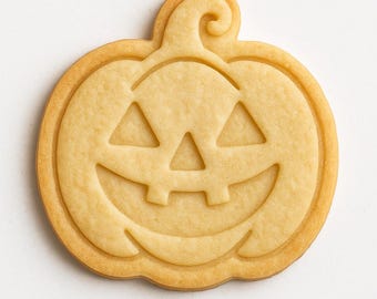 3D Printable Pumpkin Cookie Cutter and Stamp - Halloween Baking | Digital Download
