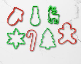 Weihnachts-Ausstechformen Set STL - 7 Weihnachts-Ausstechformen für den 3D-Druck - digitaler Download