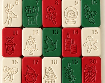 Christmas Advent Calendar Cookie STAMP Set • 25 Designs Digital Download