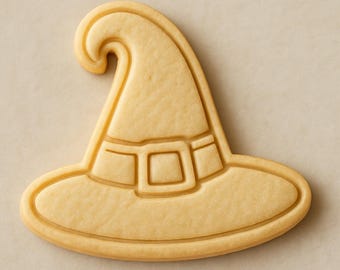 Witch Hat Cookie Cutter & Stamp: 3D Printable Halloween Baking (STL File)