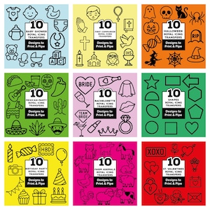 150 Royal Icing Transfer Sheets: Cookie Decorating Templates (PDF Download)