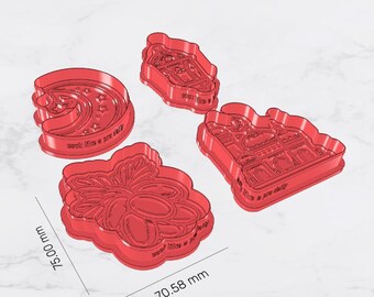 Ramadan Cookie Cutter STL Set | Mosque Lantern Moon Dates 3D Files | Digital Download
