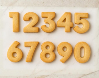 Number Cookie Cutter STL Set 0–9 | Digital Download for Baking