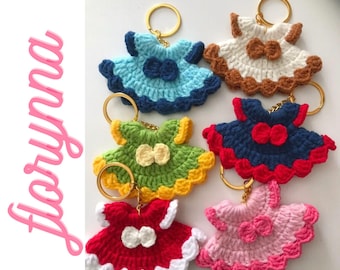 Crochet Princess Dress Keychain Pattern PDF, Keychain Crochet Patterning, Handmade Schlüsselanhänger Accessoire, Easy Crochet Geschenkidee