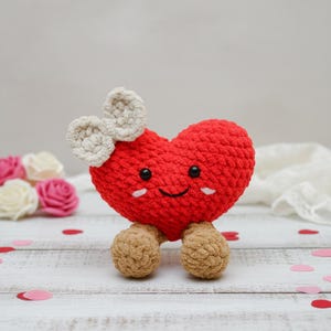 Cute Jellycat Heart Crochet PDF Pattern - How to Crochet Heart Plush Amigurumi - Easy Crochet Gift for Mom - Mothers Day Crochet image 7