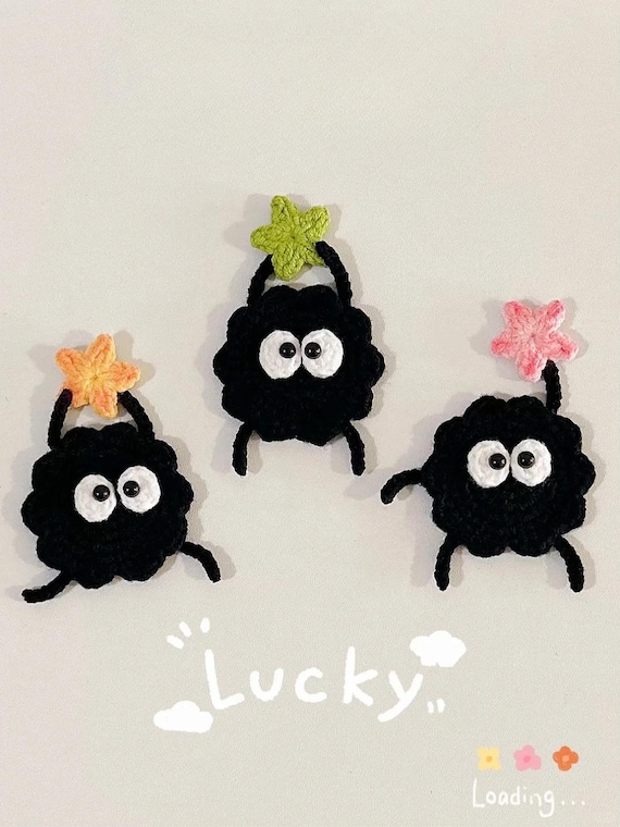 Soot Sprite Crochet PDF Pattern - Cute Crochet Soot Keychain Amigurumi - Soot Sprite Applique Crochet Tutorial - Cute Crochet Pattern