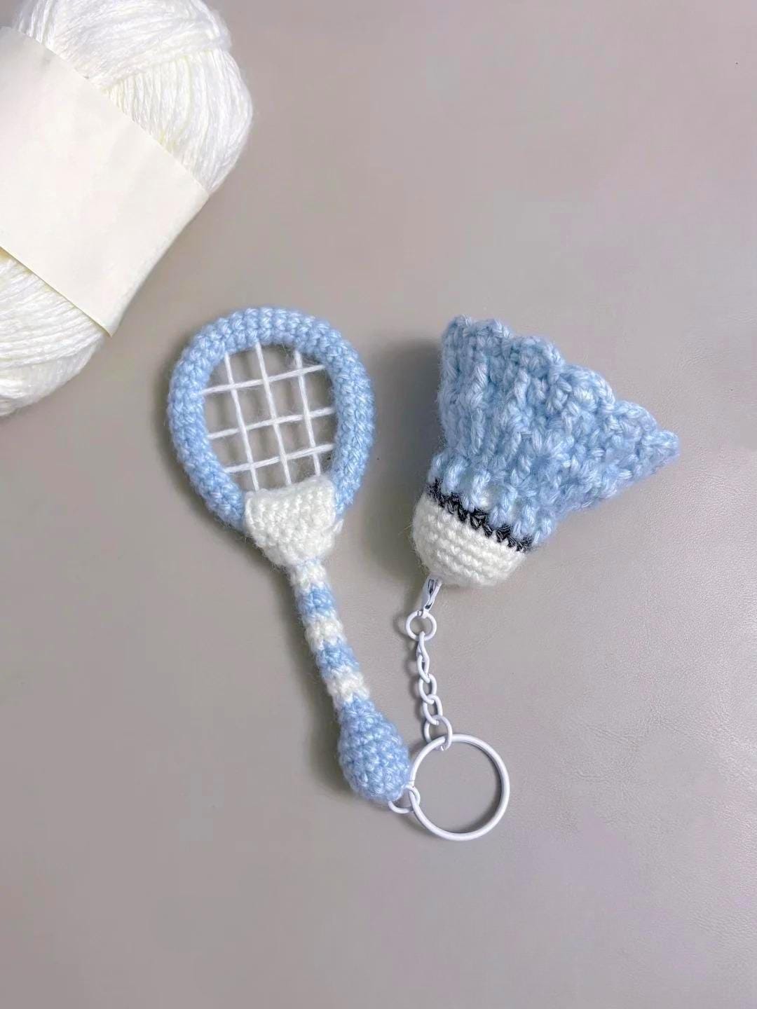 Badminton Charm Crochet Pattern - Cute Badminton Racket & Shuttlecock ...