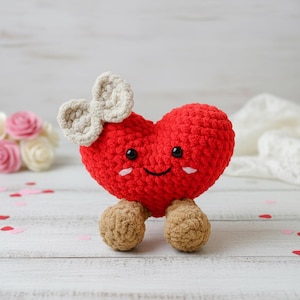 Cute Jellycat Heart Crochet PDF Pattern - How to Crochet Heart Plush Amigurumi - Easy Crochet Gift for Mom - Mothers Day Crochet image 8