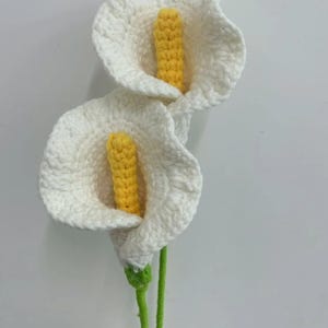 Calla Lily Crochet Pattern PDF, Elegant Crochet Flower Pattern, Handmade Floral Decor, Crochet Rose for Home Decoration, Gift Idea for Her