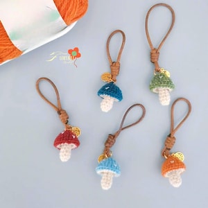 Crochet Mushroom PDF Pattern, Mini Mushroom Amigurumi Pattern, Mushroom Crochet Pattern, Crochet Toy Mushroom, Crochet Keychain Pattern