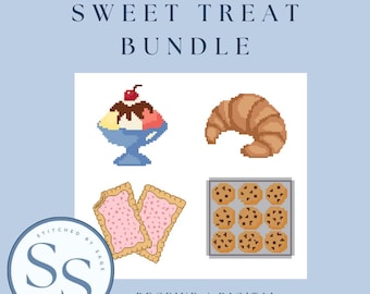 Sweet Treat Needlepoint Patterns | Stitch Chart Bundle (Digital Download)