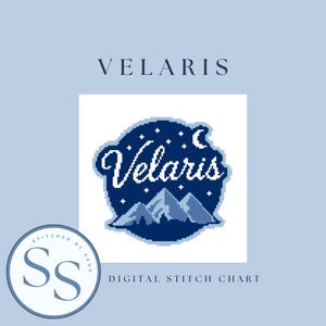 Velaris Needlepoint Chart | Digital Download | ACOTAR Needlepoint | Needlepoint Design | Stitch Guide | A Court of Thorns and Roses