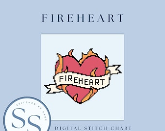 Fireheart Throne of Glass Needlepoint Chart | 18 Mesh Canvas (Digital Download)