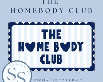 Schema punto croce The Homebody Club: arte su tela fai da te (download PDF)