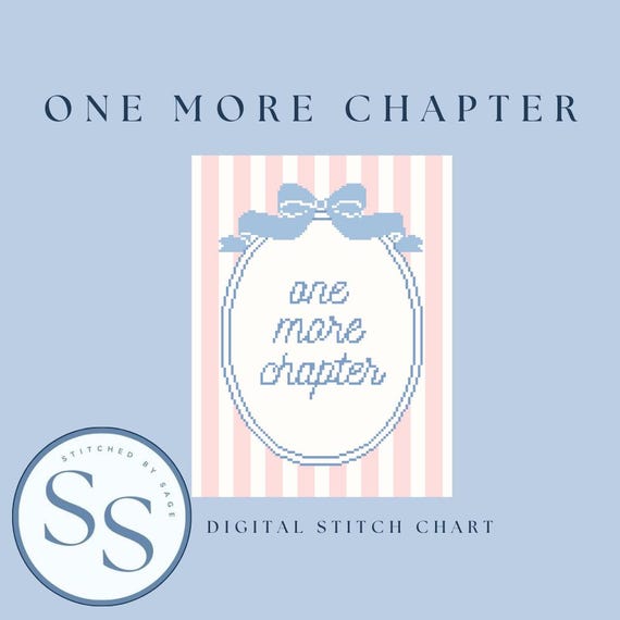One More Chapter Needlepoint Chart: Easy Stitch Guide (PDF Download)