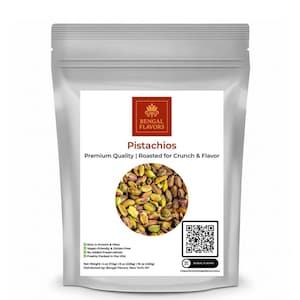 Pistachios - Premium Quality | Fresh, Crunchy & Delicious | Perfect for Snacking, Baking and Cooking | 4 oz, 8 oz, 16 oz | Bengal Flavors