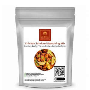 Chicken Tandoori Seasoning Mix - Premium Quality | Authentic Indian Spice Blend for Grilling & Cooking | 4 oz, 8 oz, 16 oz | Bengal Flavors