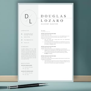 Simple & Modern CV Template Easy to Edit Minimalist Resume Template ATS-friendly Download instantly and apply with confidence