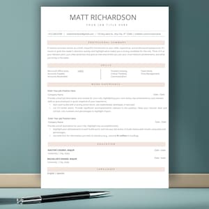 Simple & Modern CV Template Easy to Edit Minimalist Resume Template ATS-friendly Download instantly and apply with confidence